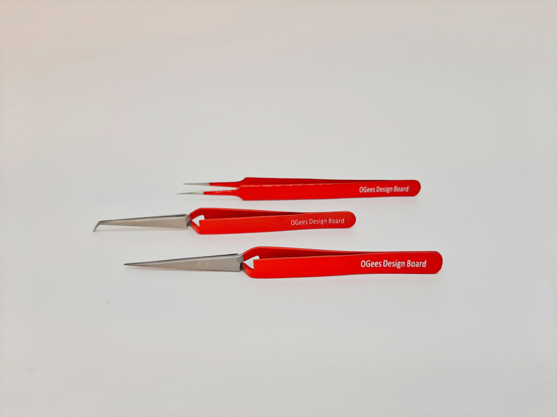 Tweezers, Set of 3, in a single color